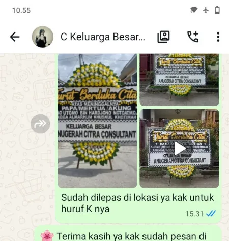Pengiriman Papan Bunga Duka Waru Jepon