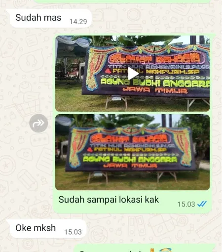 Pengiriman Papan Bunga Waru Jepon